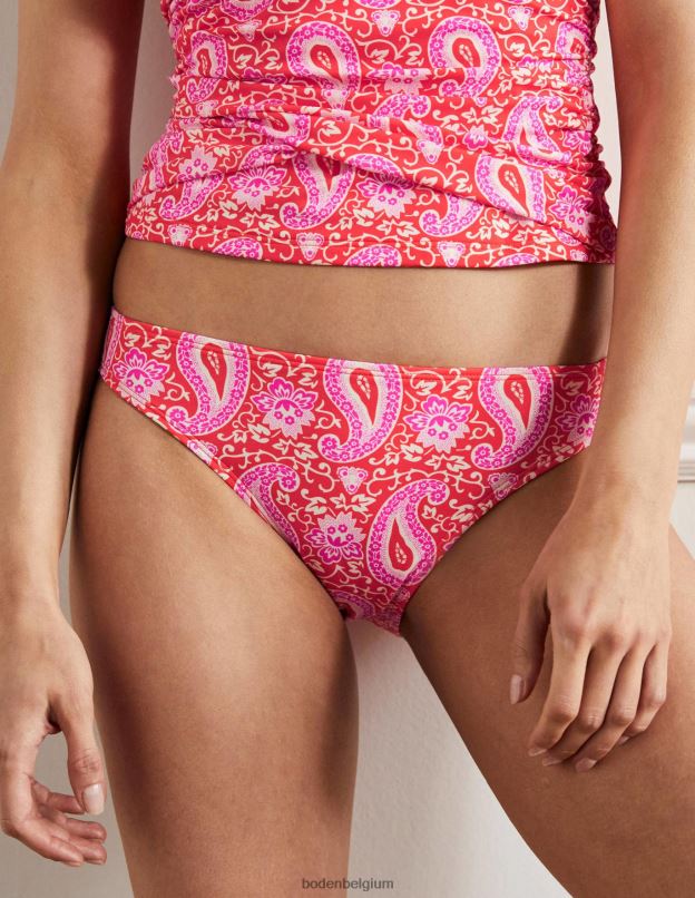 femmes Boden papaye et cachemire éclatants bas de bikini classique vêtements Z42D02473