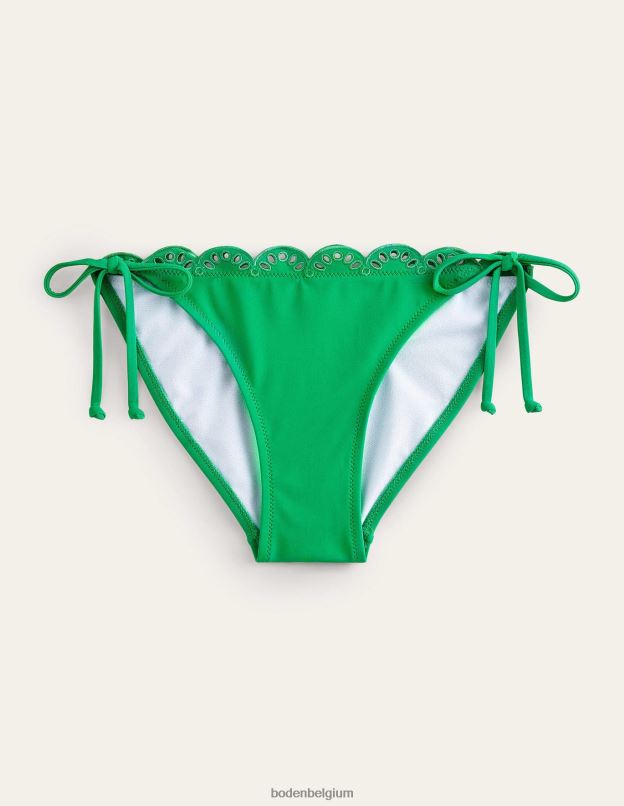 femmes Boden poivre vert bas de bikini à broderies vêtements Z42D0263