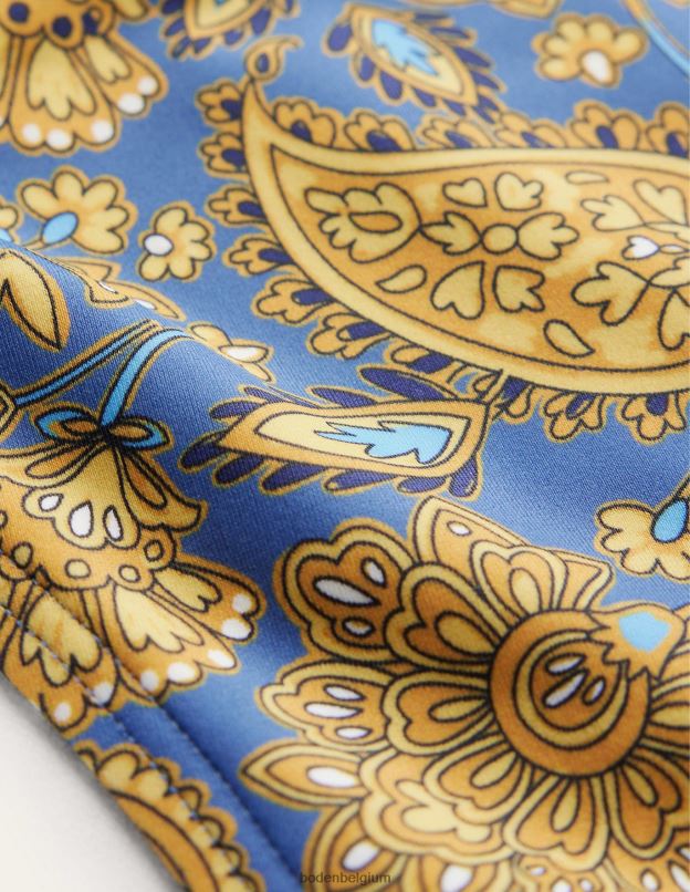 femmes Boden récolte d'or et terrasse motif cachemire bas de bikini classique vêtements Z42D02085