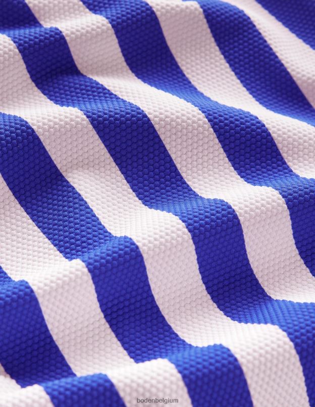 femmes Boden rayure bleuet et ivoire maillot de bain à rayures et fines bretelles vêtements Z42D02617