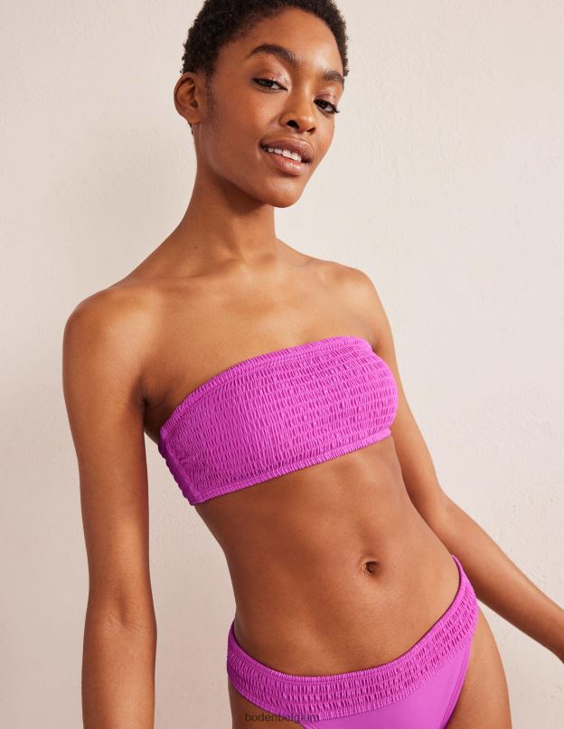 femmes Boden rose incroyable haut de bikini bandeau à smocks vêtements Z42D02457