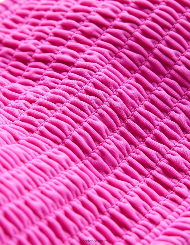 femmes Boden rose incroyable haut de bikini bandeau à smocks vêtements Z42D02457