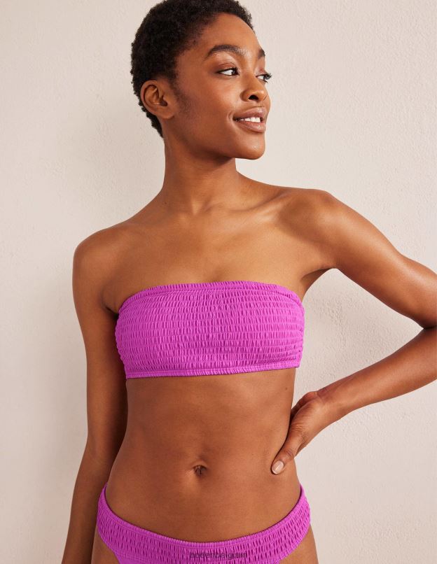 femmes Boden rose incroyable haut de bikini bandeau à smocks vêtements Z42D02457