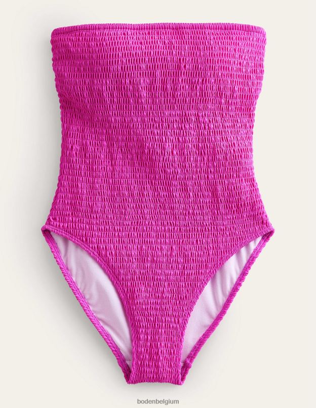 femmes Boden rose incroyable maillot de bain bandeau à smocks vêtements Z42D02450