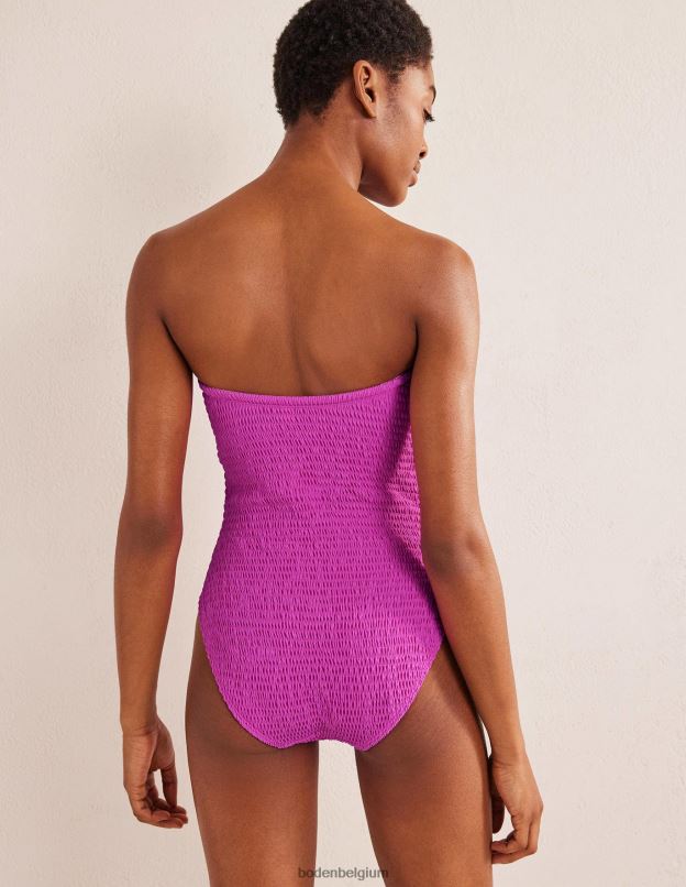 femmes Boden rose incroyable maillot de bain bandeau à smocks vêtements Z42D02450