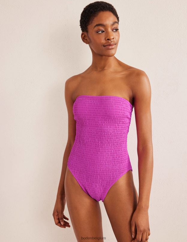 femmes Boden rose incroyable maillot de bain bandeau à smocks vêtements Z42D02450