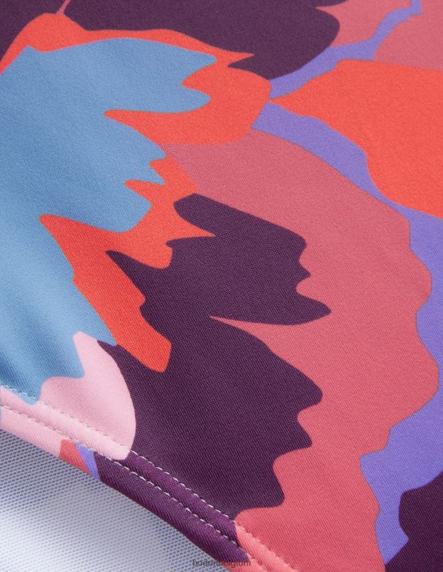 femmes Boden rose multicolore et abstraite maillot de bain une épaule Sorrento vêtements Z42D01359