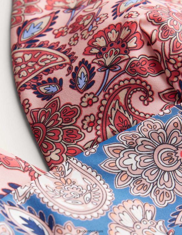 femmes Boden terrasse rouge et cachemire à haut risque arezzo - maillot de bain à empiècement et encolure en V vêtements Z42D01036