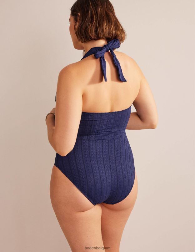 femmes Boden texture de la marine française maillot de bain dos nu Céphalonie vêtements Z42D01472