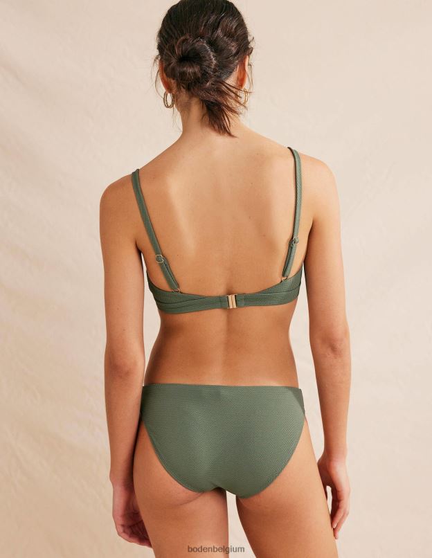 femmes Boden texture kaki arezzo - haut de bikini à col v vêtements Z42D02146