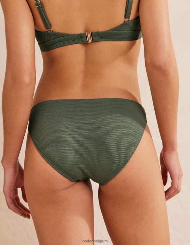 femmes Boden texture kaki bas de bikini à texture classique vêtements Z42D01989