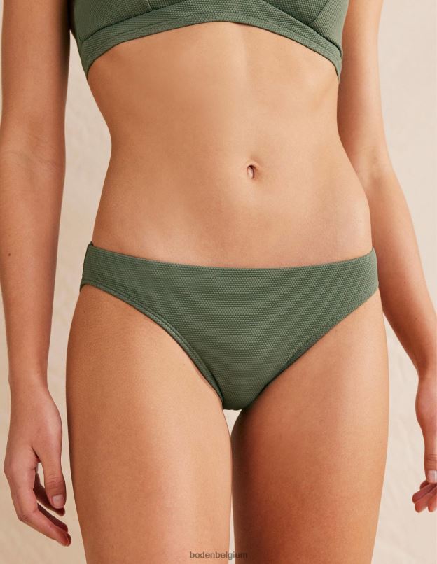 femmes Boden texture kaki bas de bikini à texture classique vêtements Z42D01989