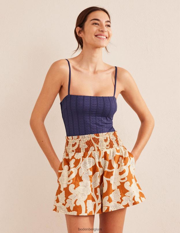 femmes Boden texture marine maillot de bain à fines bretelles vêtements Z42D02144