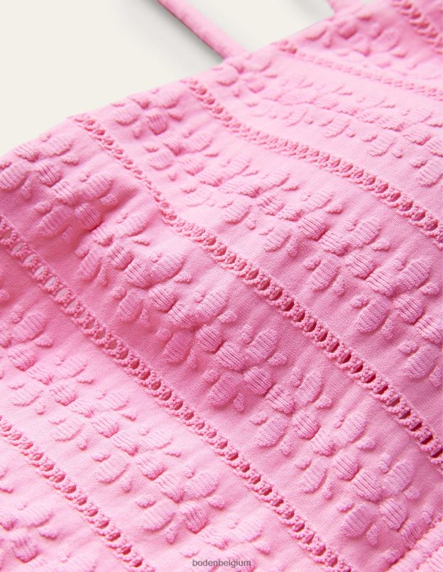 femmes Boden texture rose barbe à papa haut de bikini à fines bretelles vêtements Z42D01938