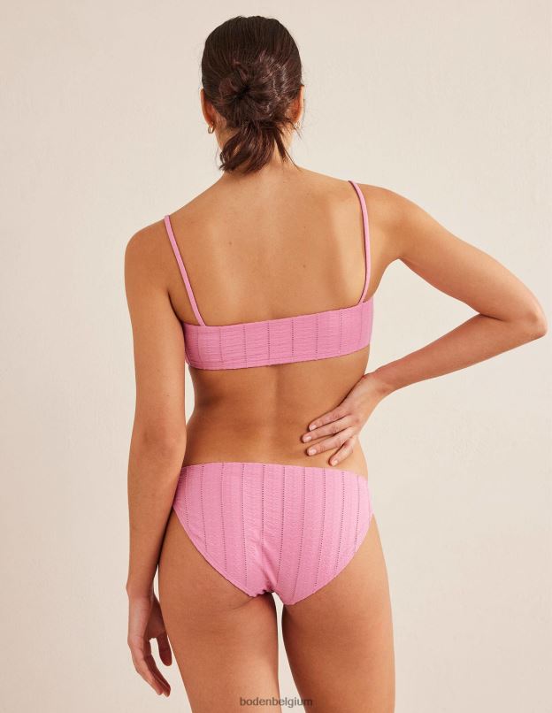 femmes Boden texture rose barbe à papa haut de bikini à fines bretelles vêtements Z42D01938