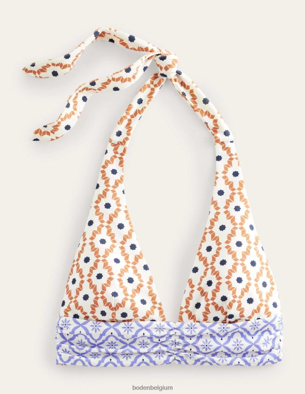 femmes Boden transe multi et géo haut de bikini dos nu à détail de nœud vêtements Z42D01540