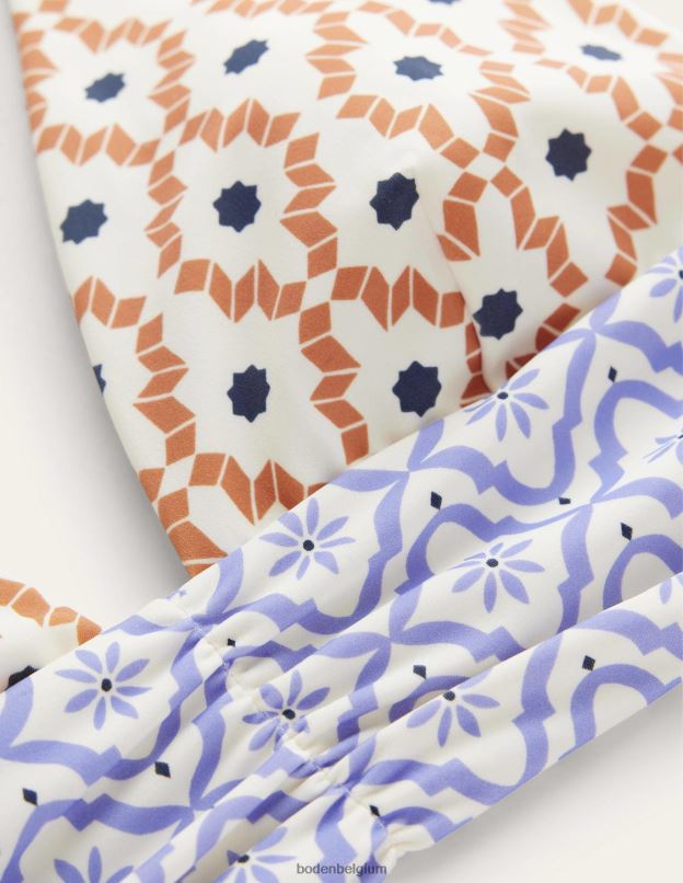 femmes Boden transe multi et géo haut de bikini dos nu à détail de nœud vêtements Z42D01540