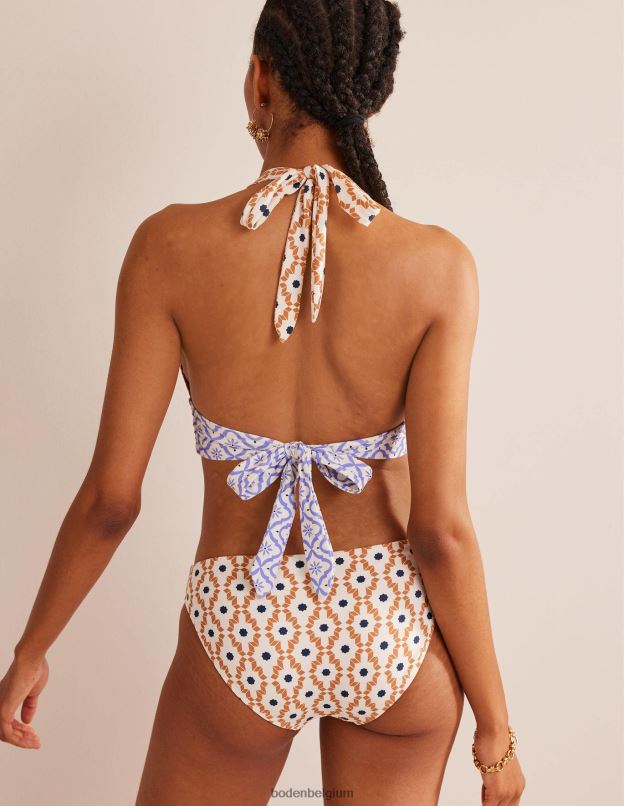 femmes Boden transe multi et géo haut de bikini dos nu à détail de nœud vêtements Z42D01540