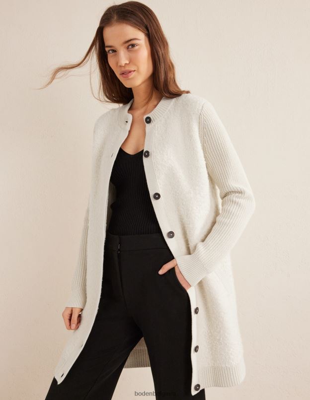 femmes Boden ivoire chaud coatigan bouclé douillet vêtements Z42D02101