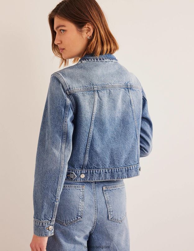 femmes Boden mi millésime veste en jean rigide vêtements Z42D0667