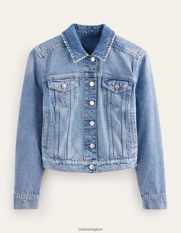 femmes Boden mi millésime veste en jean rigide vêtements Z42D0667