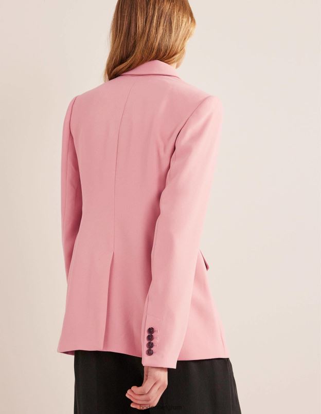 femmes Boden rose blazer à double boutonnage en crêpe vêtements Z42D0961