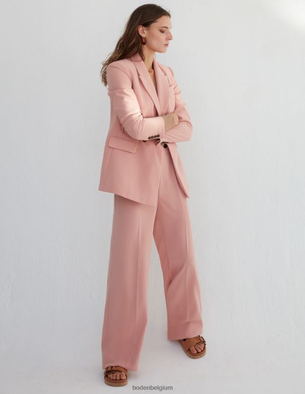 femmes Boden rose blazer à double boutonnage en crêpe vêtements Z42D0961