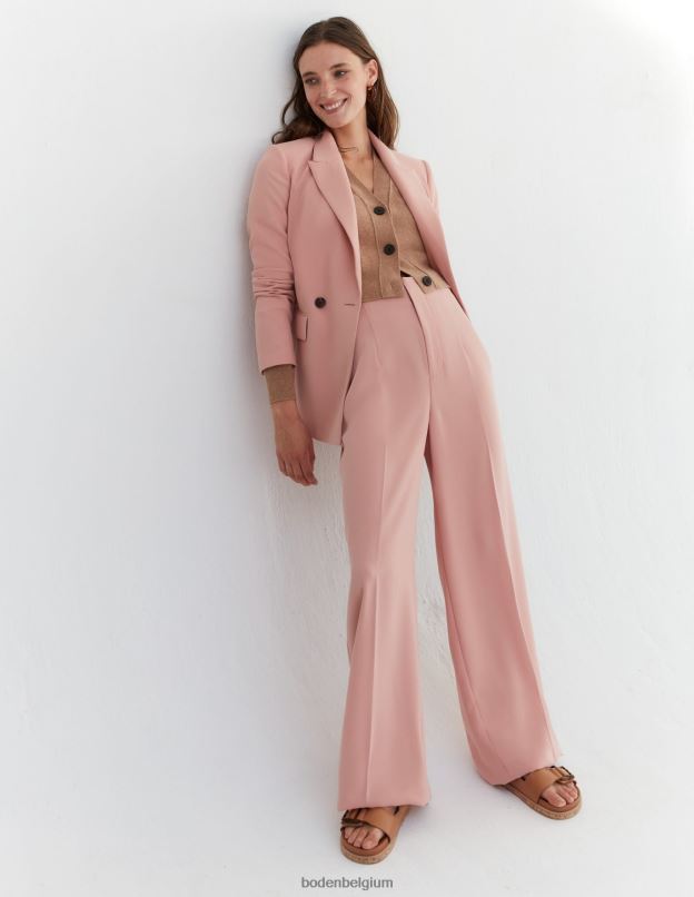 femmes Boden rose blazer à double boutonnage en crêpe vêtements Z42D0961