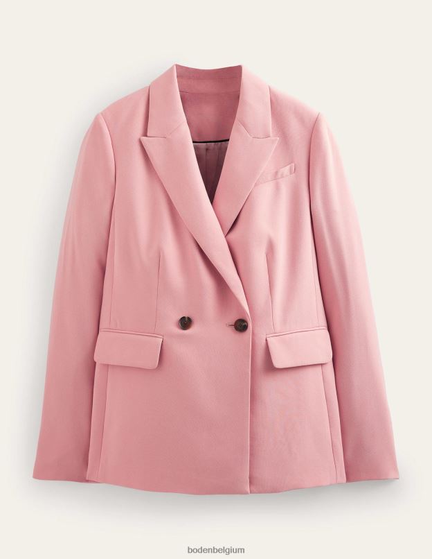 femmes Boden rose blazer à double boutonnage en crêpe vêtements Z42D0961