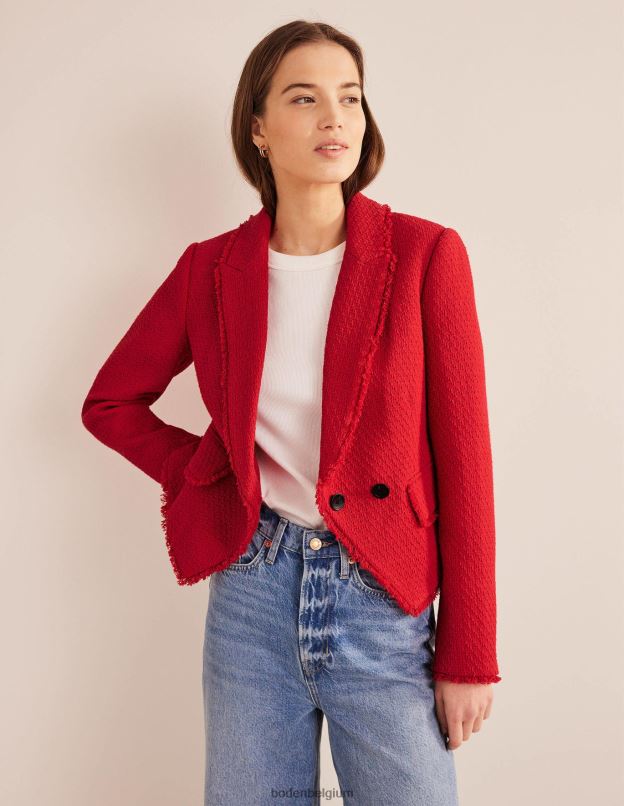 femmes Boden tarte aux fraises le blazer court en coton york vêtements Z42D01429