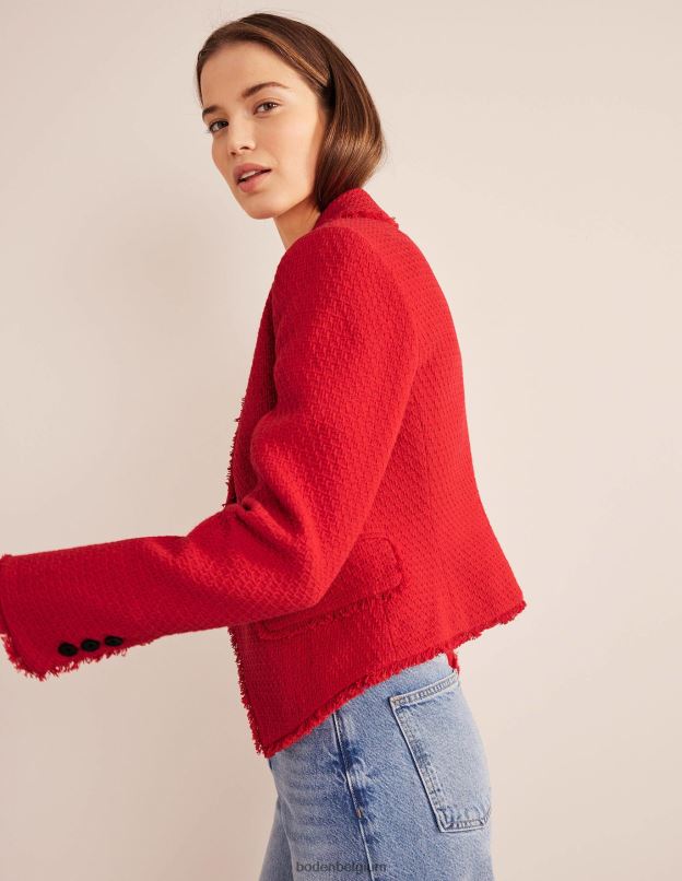 femmes Boden tarte aux fraises le blazer court en coton york vêtements Z42D01429