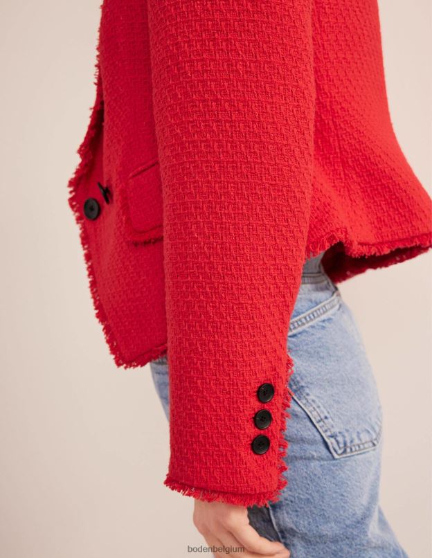 femmes Boden tarte aux fraises le blazer court en coton york vêtements Z42D01429