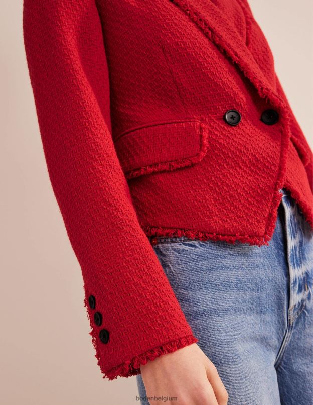 femmes Boden tarte aux fraises le blazer court en coton york vêtements Z42D01429