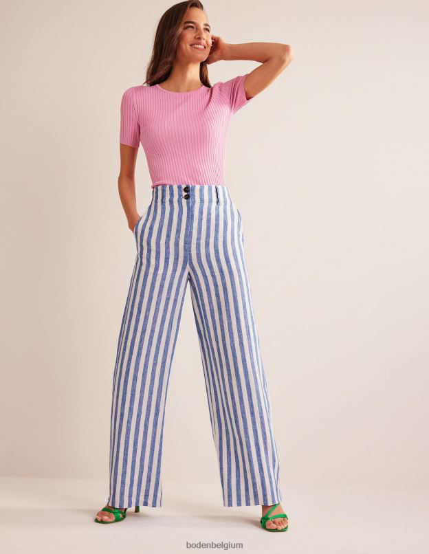 femmes Boden Bande pantalon en lin highbury vêtements Z42D0963