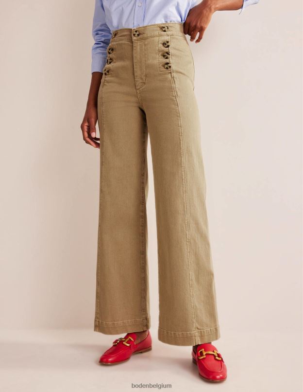 femmes Boden blé pantalon large marin vêtements Z42D0331
