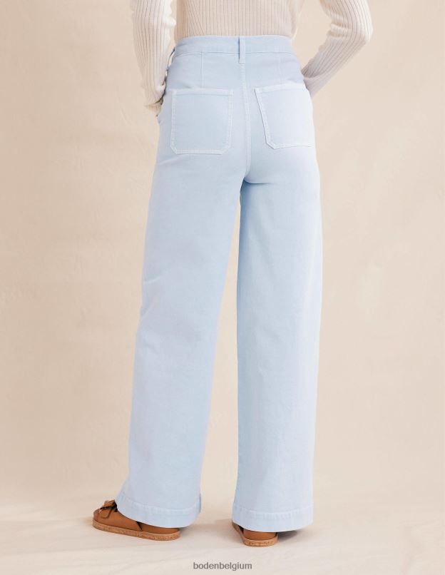 femmes Boden bleu xénon pantalon large décontracté vêtements Z42D01120