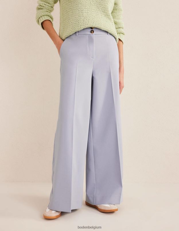 femmes Boden blizzard bleu pantalon large taille haute vêtements Z42D01631