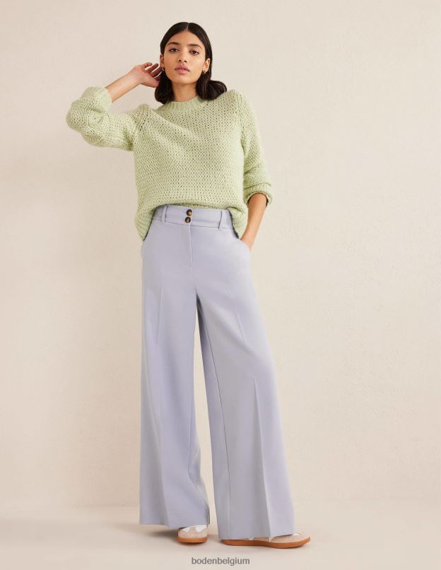 femmes Boden blizzard bleu pantalon large taille haute vêtements Z42D01631