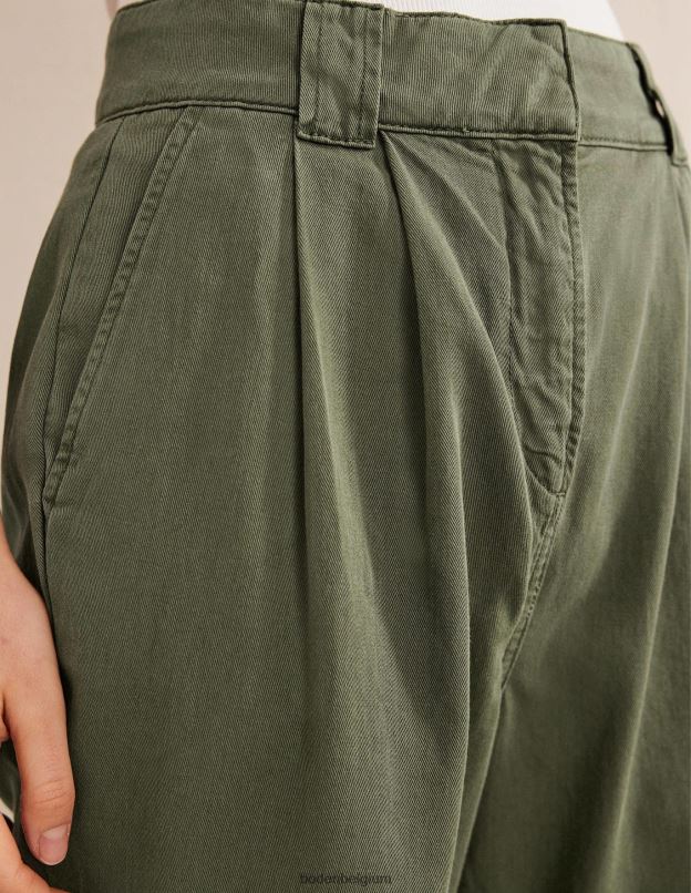 femmes Boden chou frisé pantalon décontracté en coton délavé vêtements Z42D02551