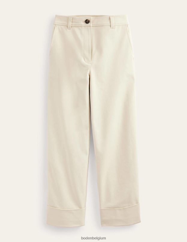 femmes Boden coquille de pistache pantalon ajusté à revers vêtements Z42D02079