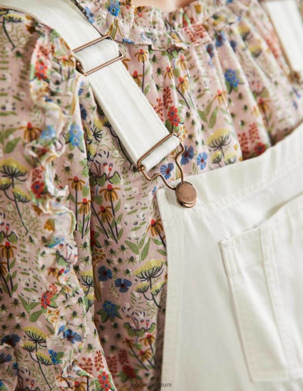 femmes Boden écru salopette courte décontractée vêtements Z42D02431