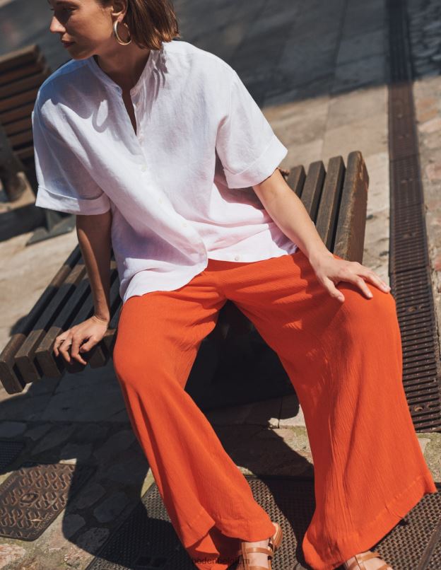 femmes Boden feu d'artifice pantalon large froissé vêtements Z42D01542