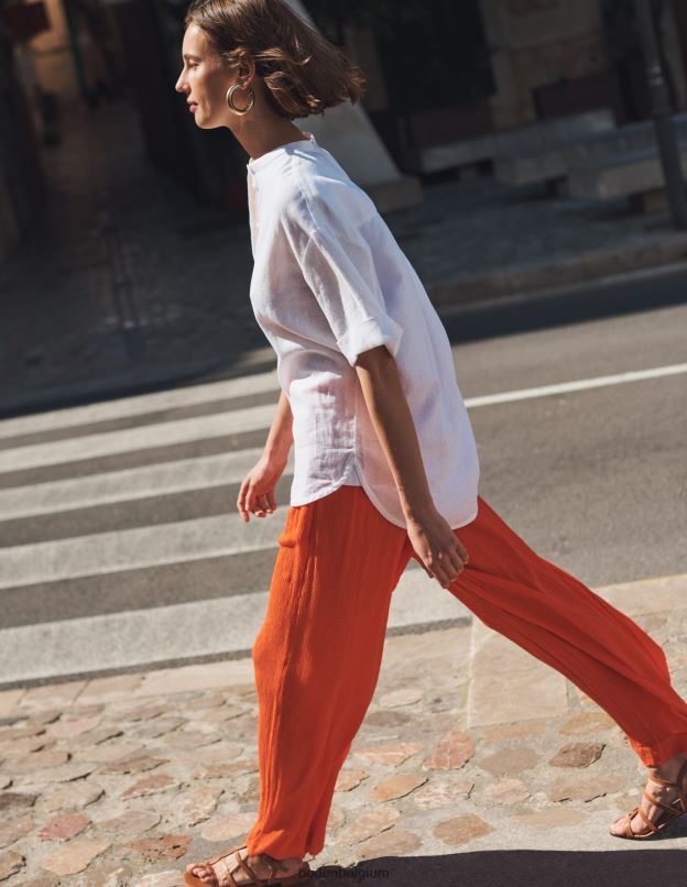 femmes Boden feu d'artifice pantalon large froissé vêtements Z42D01542