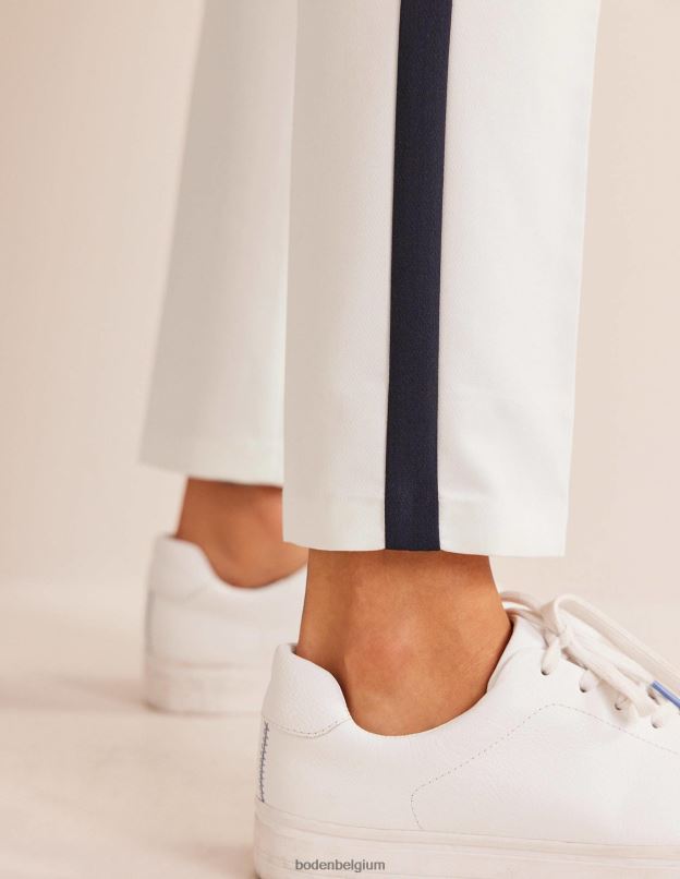 femmes Boden ivoire avec bande latérale kew - pantalon à rayures latérales vêtements Z42D0325