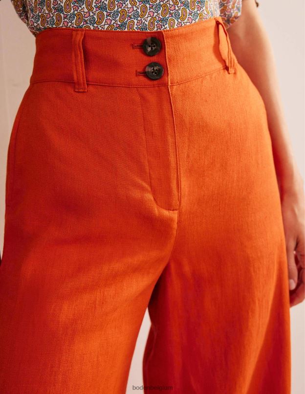 femmes Boden kumquat pantalon en lin highbury vêtements Z42D0333