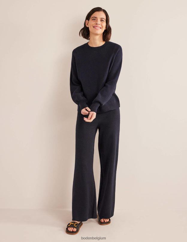 femmes Boden marine pantalon en jacquard vêtements Z42D01749