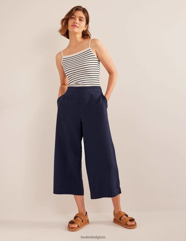 femmes Boden marine pantalon en étamine à enfiler vêtements Z42D02267