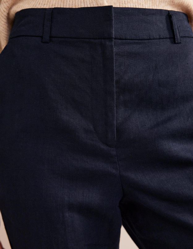 femmes Boden marine pantalon fuselé en lin vêtements Z42D01281