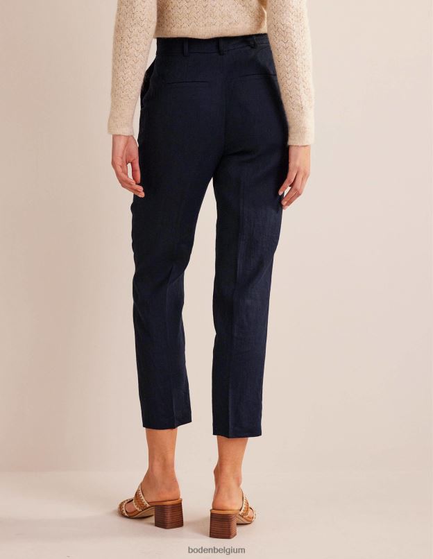 femmes Boden marine pantalon fuselé en lin vêtements Z42D01281