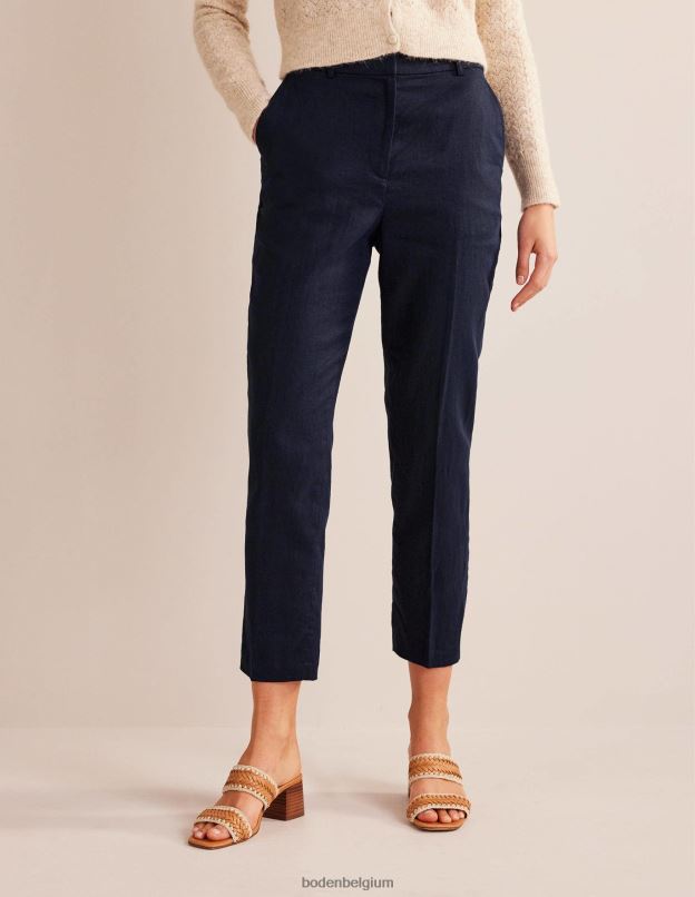 femmes Boden marine pantalon fuselé en lin vêtements Z42D01281